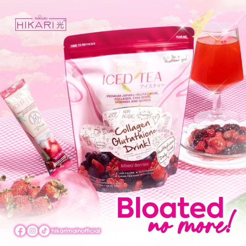 Hikari iced tea gluta collagen drink | Shopee Malaysia