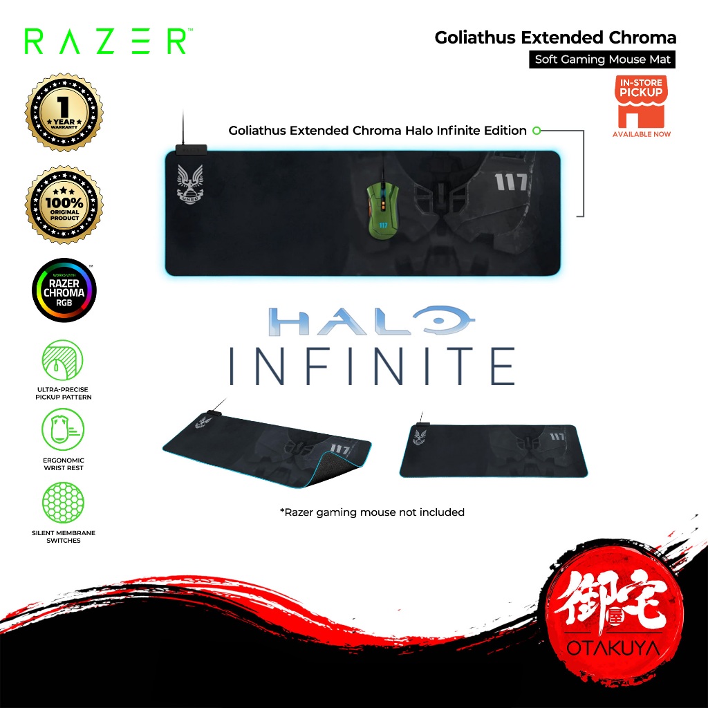 Razer Goliathus Extended Chroma Mouse Mat - Halo Infinite Edition ...