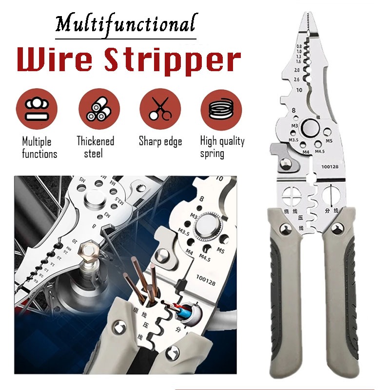 Electrical Wire Crimper Cable Cutter Wire Stripper Hand Tool ...