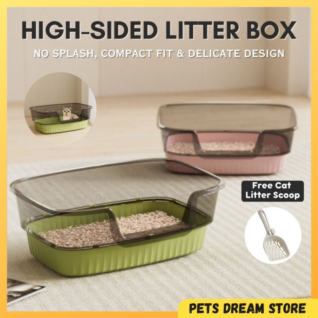 Cat Litter Box 45cm Modern Cat litter box cat litter mat Free Scoop ...