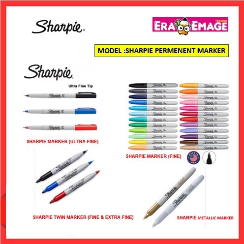 [Original] Sharpie Fine Point Black Blue Red Basic Color Permanent ...