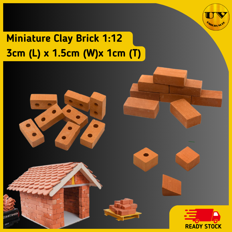 Mini Brick 1:12 [36pcs] Clay Miniature Brick 🧱architectural landscape ...