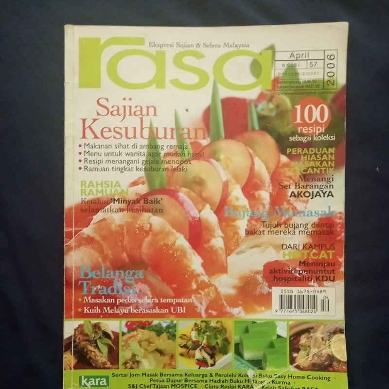 Majalah RASA Sajian Kesuburan (edisi 57, April 2006) | Shopee Malaysia