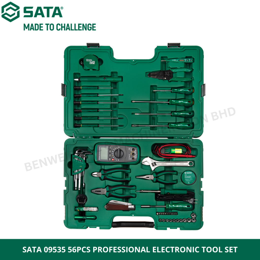 (ND) SATA 09535 56PCS PROFESSIONAL ELECTRONIC TOOL SET / MULTIMETER ...