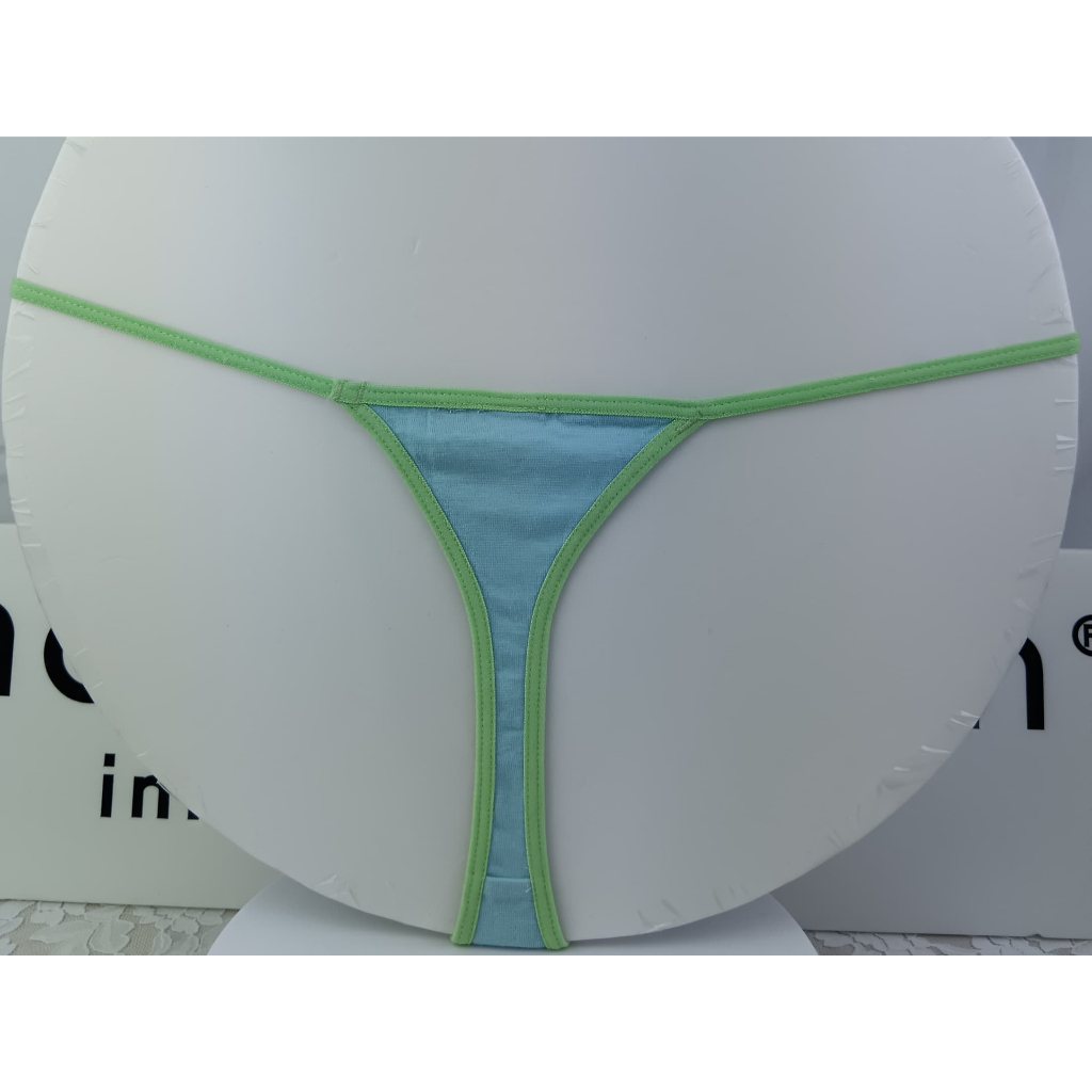 Modernform (C30) Women's Sexy Cotton Solid Blue Thong Panties | Shopee ...