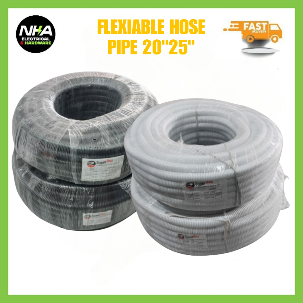 [READY STOCK] PVC FLEXIBLE PIPE WIRING / PVC FLEXIBLE HOSE PIPE [ 20MM ...