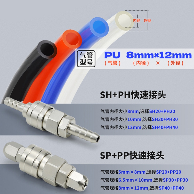 Self Locking Air Compressor Hose Connector / Self-Locking Air Coupler ...