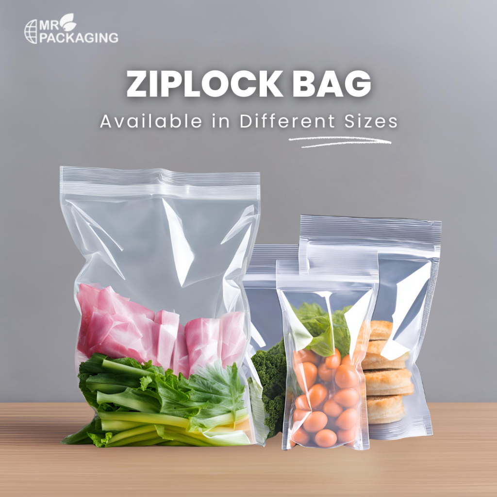 Self Sealing Zip Lock, Resealable Transparent, Clear Food Plastic Bag ...