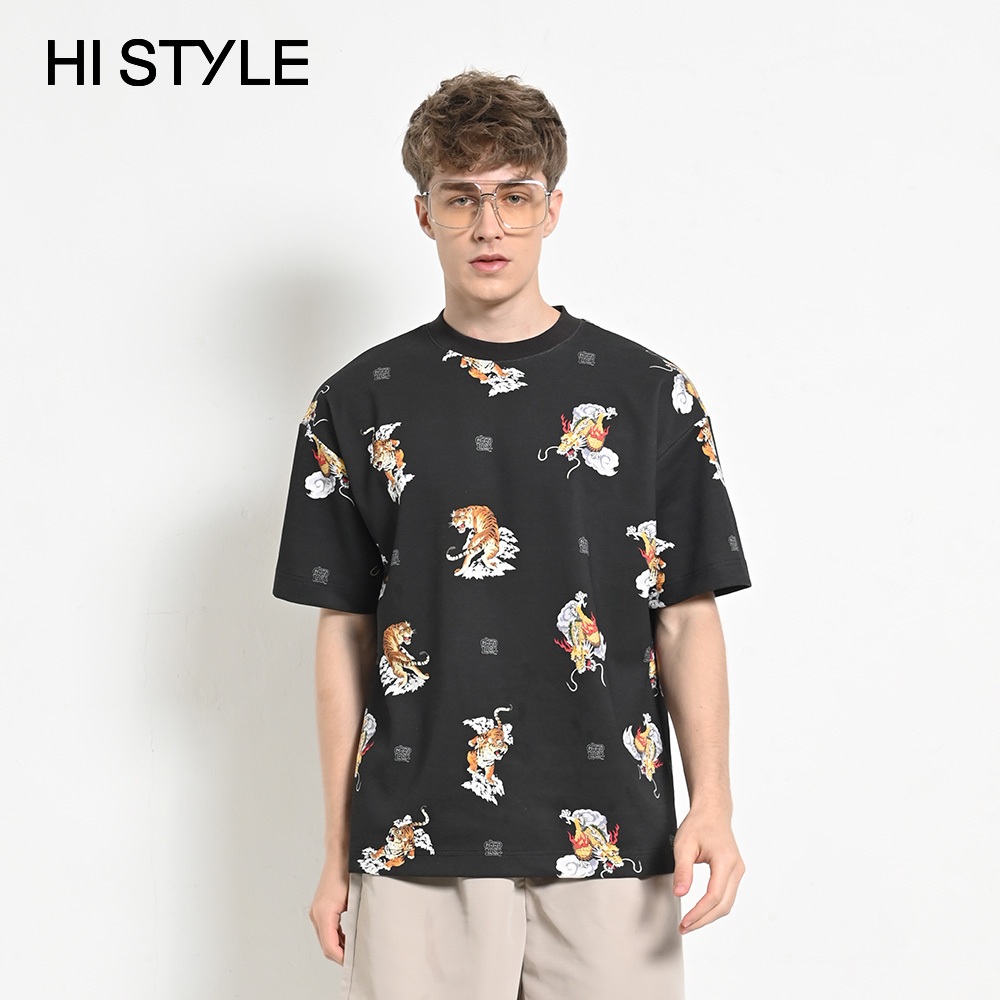 HI STYLE Men Oversized Fashion Short Sleeve T-Shirt - Black - HSA510040 ...