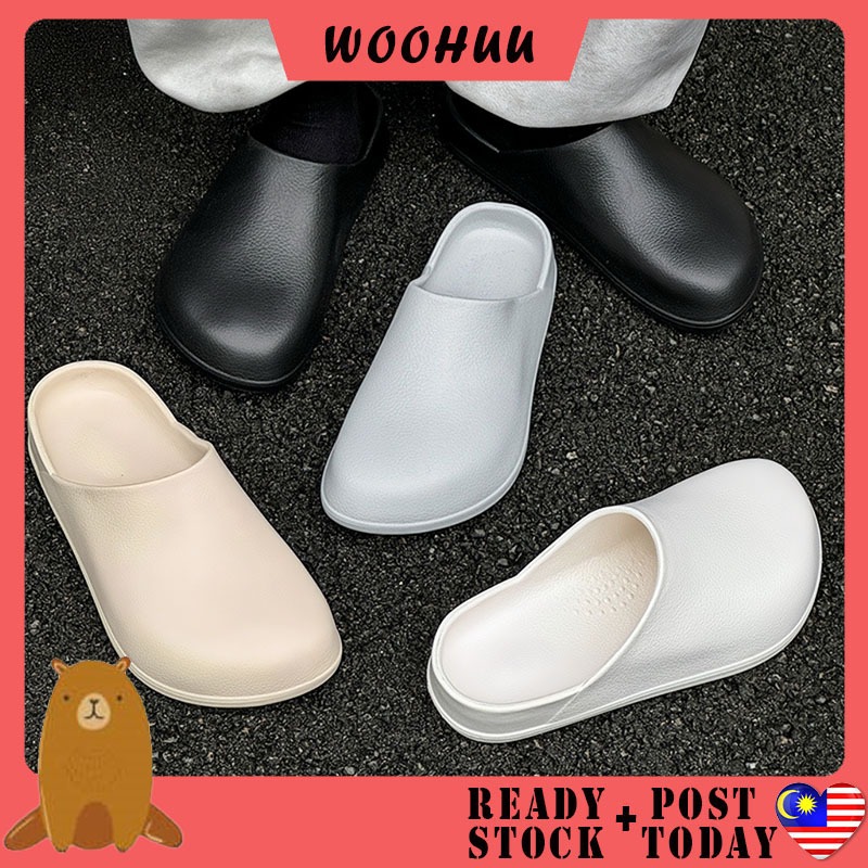 READY STOCK WOOHU Sandal Men Women Slip on Casual Kasut Slippers ...