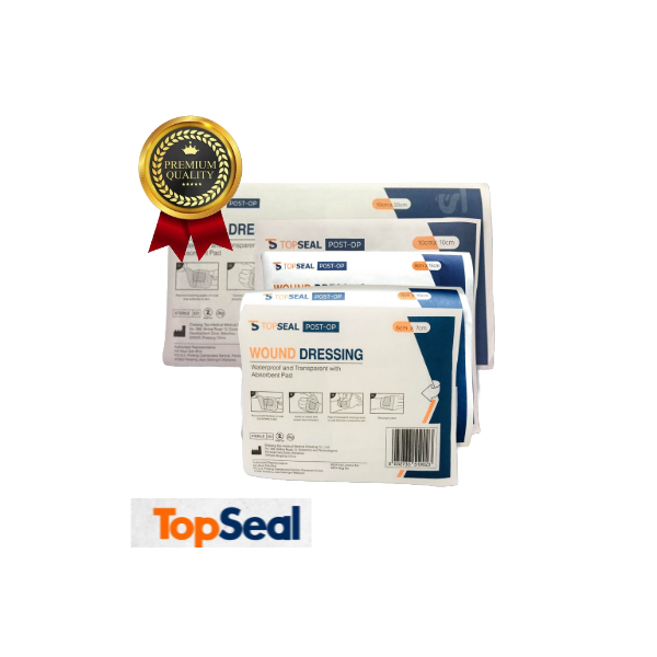 Adhesive Wound Dressings, 10x25cm Waterproof Wound Bandage For Swimming Shower, Wound Dressings Pads For Cuts, Grazes 10Pcs