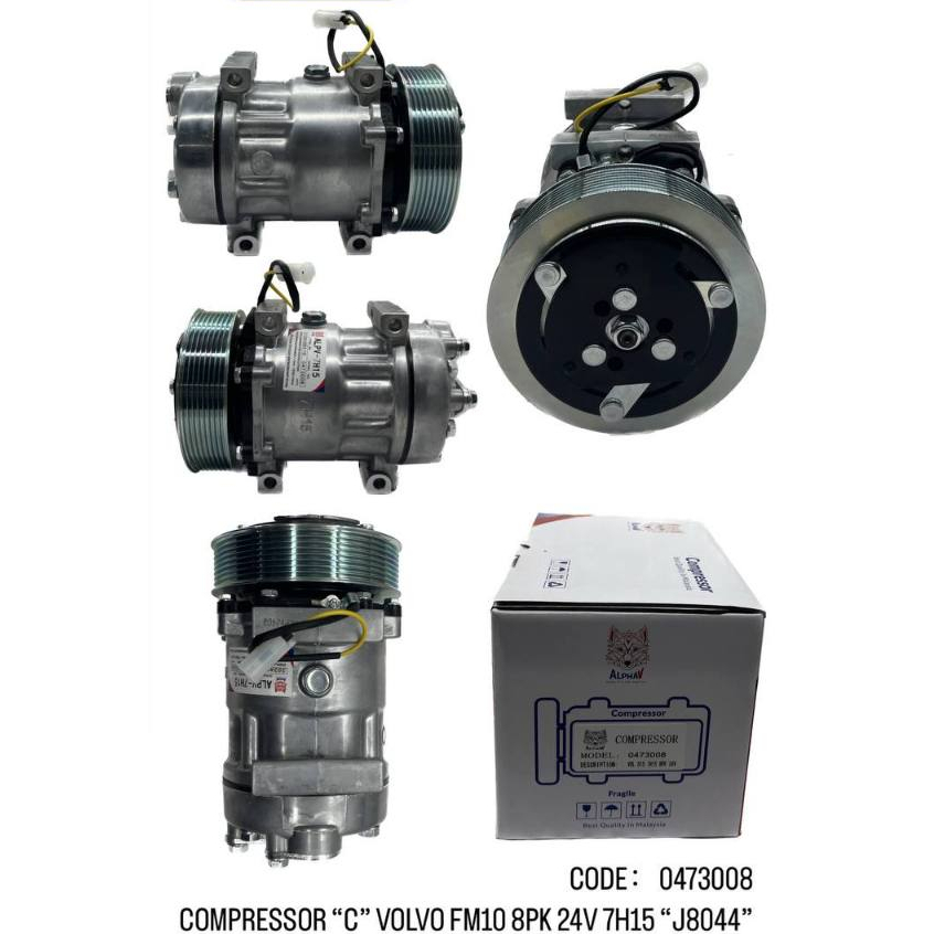 VOLVO TRUCK LORRY FM10 SD7H15 8PK 24V AIR COND COMPRESSOR PUMP | Shopee ...