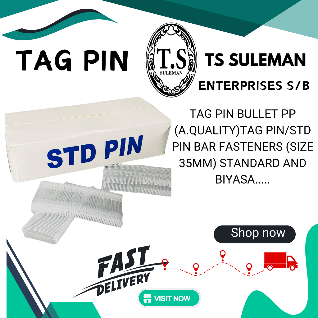 Tag Gun Pin Bullet pp(A quality) Tag Pin/ STD Pin Bar fasteners (Size ...