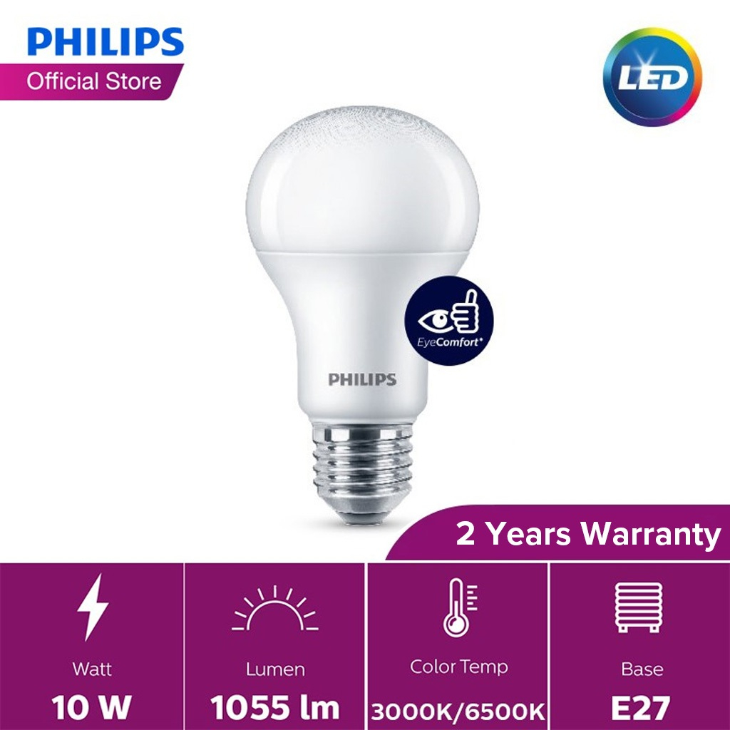 Philips LED Bulb MyCare 10W 3000K 10W 6500K Shopee Malaysia