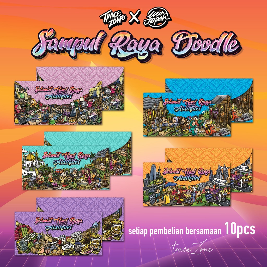 Sampul Raya Doodle (10pcs) | Shopee Malaysia