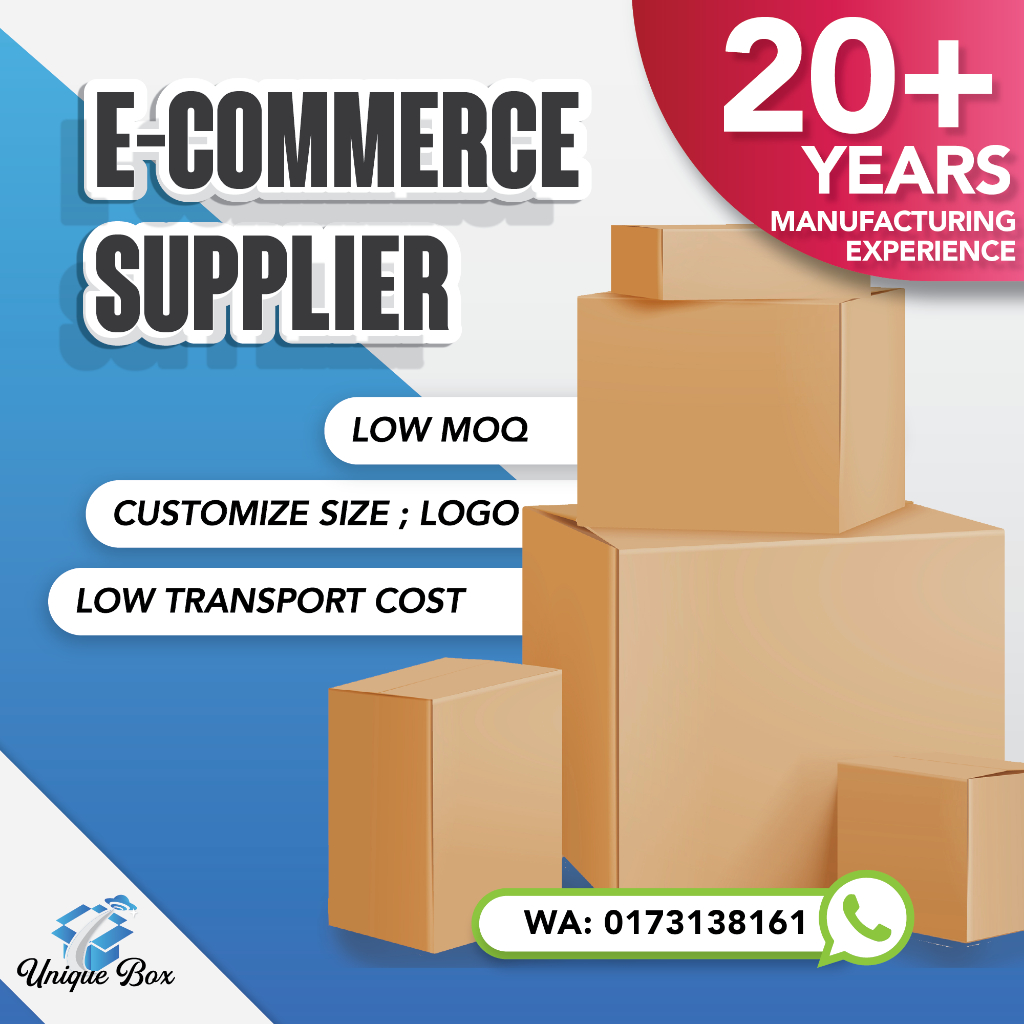 UNIQUEBOX 25cm BOX NEW Kotak Carton Box Packaging Box Courier Box Kotak ...