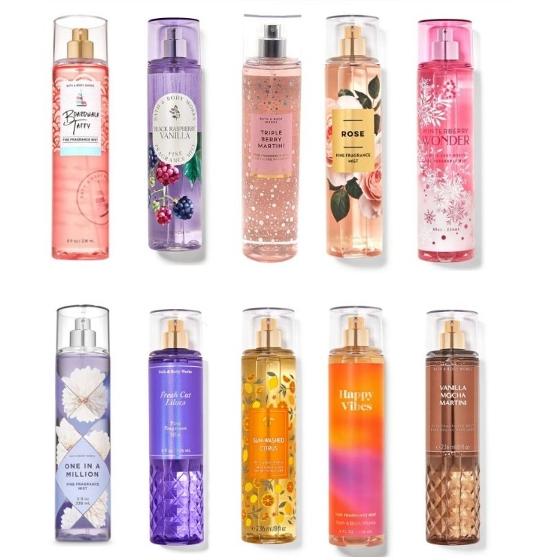 🌺Bath and Body Works Body Mist(Rose, ,Fresh cut lilac, Sweat pea