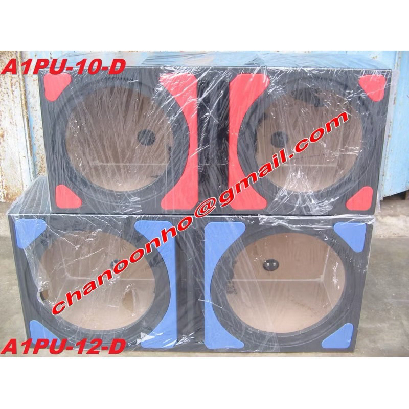 10” / 12” 2 HOLE DOUBLE PVC WOOFER SPEAKER HOT BOX-(BLUE / RED ...