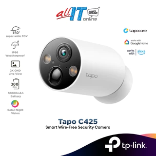 TP-Link Tapo C425 Smart Wire-Free 2K QHD Indoor/Outdoor Security Camera