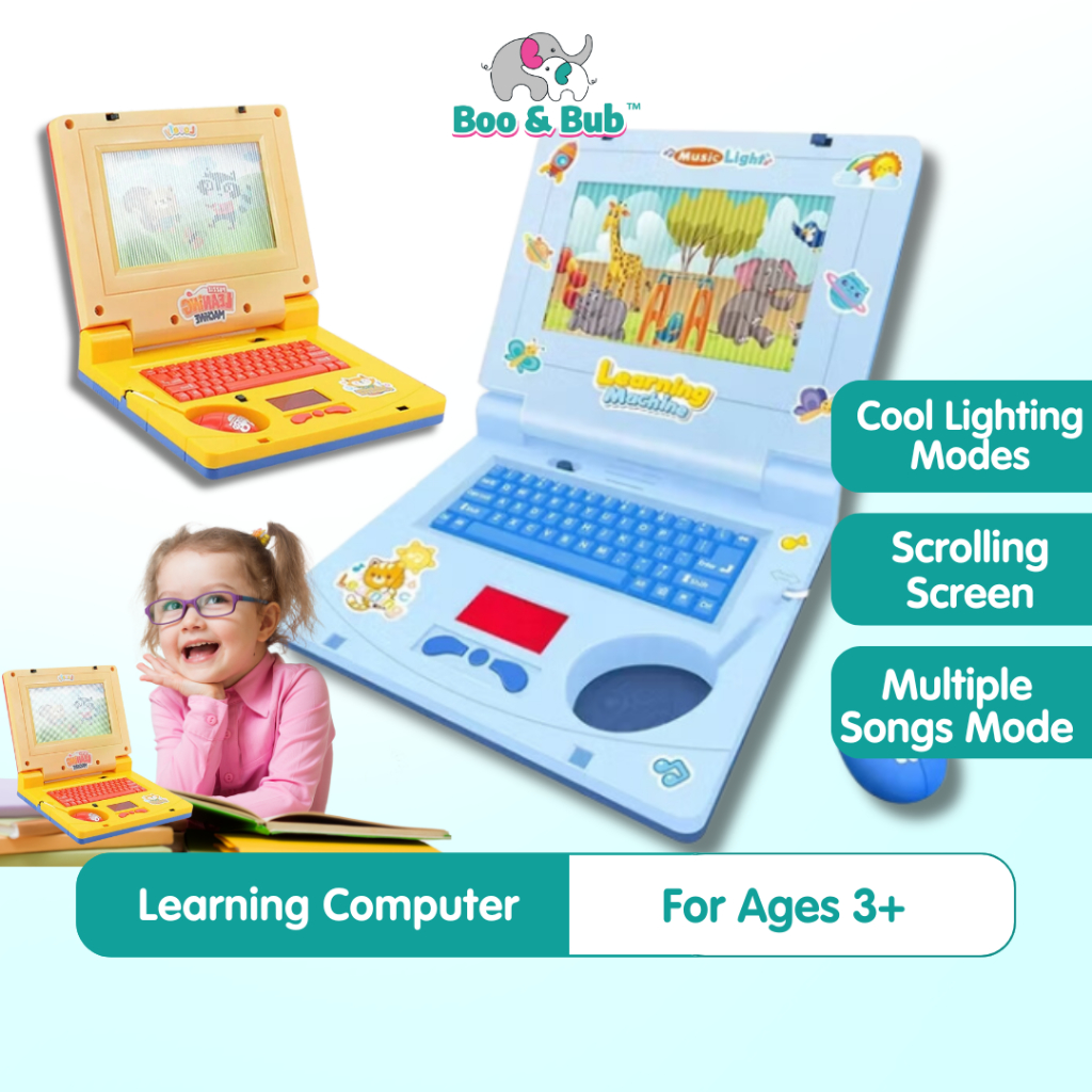 Boo & Bub Kids Laptop Computer with Mouse Learning Machine Early ...