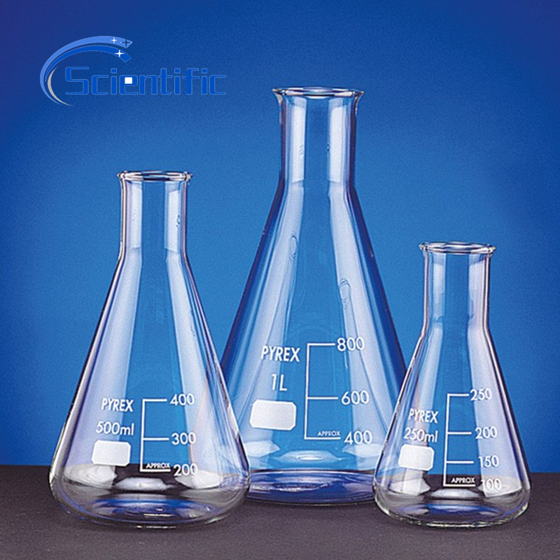 Conical Flask Narrow Mouth Borosillicate Glass Pyrex/Iwaki | Shopee ...