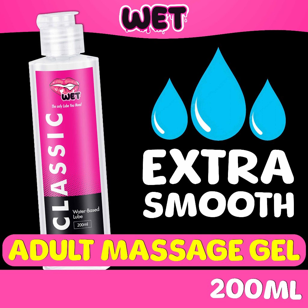 EXTRA SMOOTH ] WET CLASSIC 200ML Adult Water Based Personal Lubricant Gel  Massage Oil Dotted Condom Safe Pelincir | Shopee Malaysia