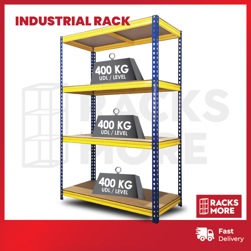 Hyperack Industrial Rack Angle Iron Rack Store Room Rack Rak Heavy Duty ...
