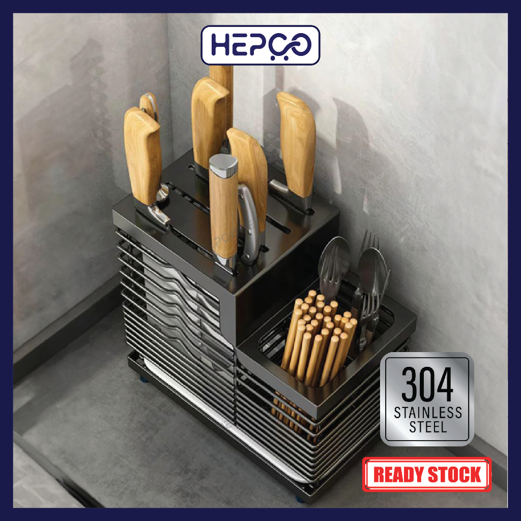 Knife Chopsticks Rack Slotting Tool 304 Stainless Steel Knife Holder ...