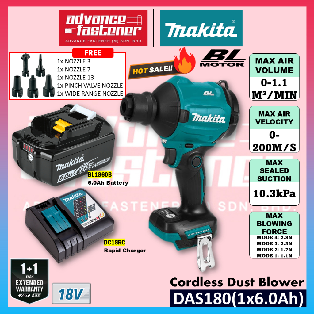 🔥 HOT SALES 🔥 Makita DAS180Z / DAS180 18V Cordless Dust Blower | Shopee ...