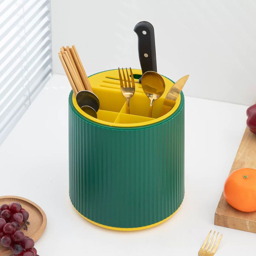 Kitchen Knife Holder 360° Rotation Multifunctional Knife Rack damp ...
