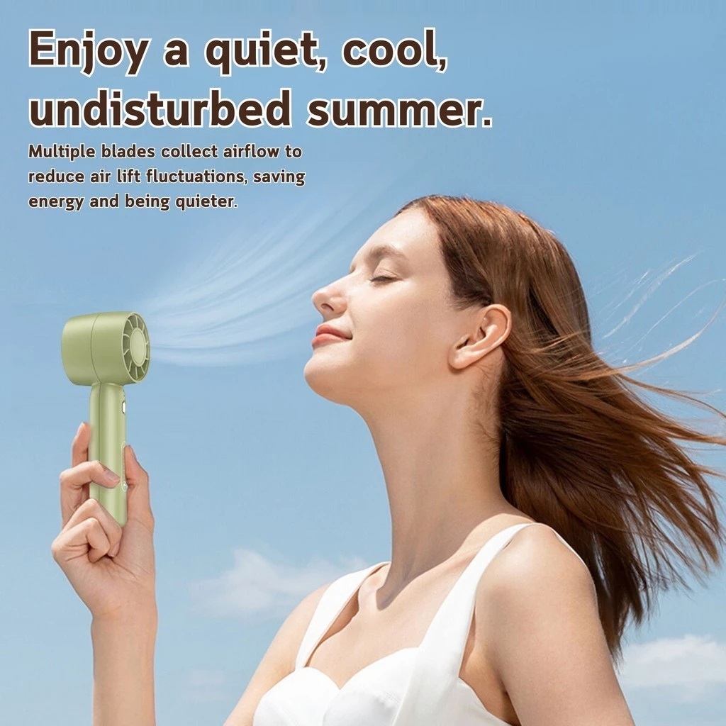 Upgraded Handheld Fan Portable Strong Wind Bladeless Cooling Fan 3 ...