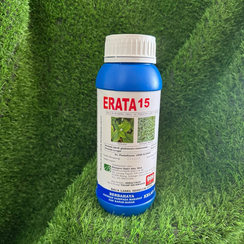 1L racun rumput erata 15 glufosinate ammonium 13.5% sama macam basta 15 ...
