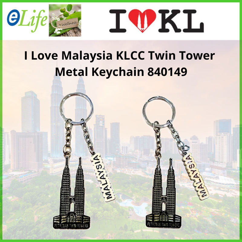 I Love KL KLCC Malaysia Twin Tower Keychain 840149 Souvenir Gift Key ...