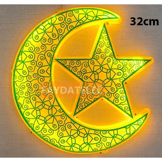 HARI RAYA Moon Star decoration led light | Shopee Malaysia