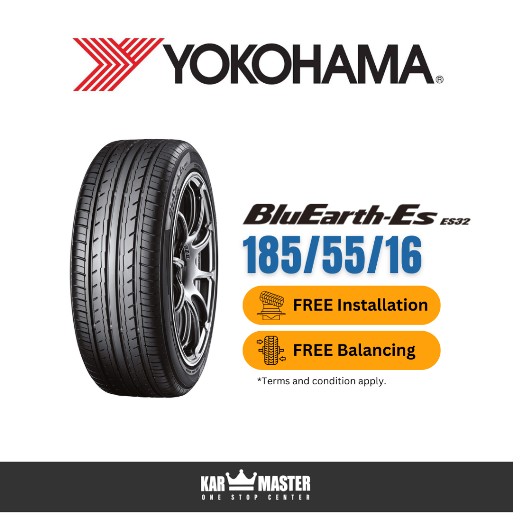 185/55/16 Yokohama BluEarth ES32 (With Installation