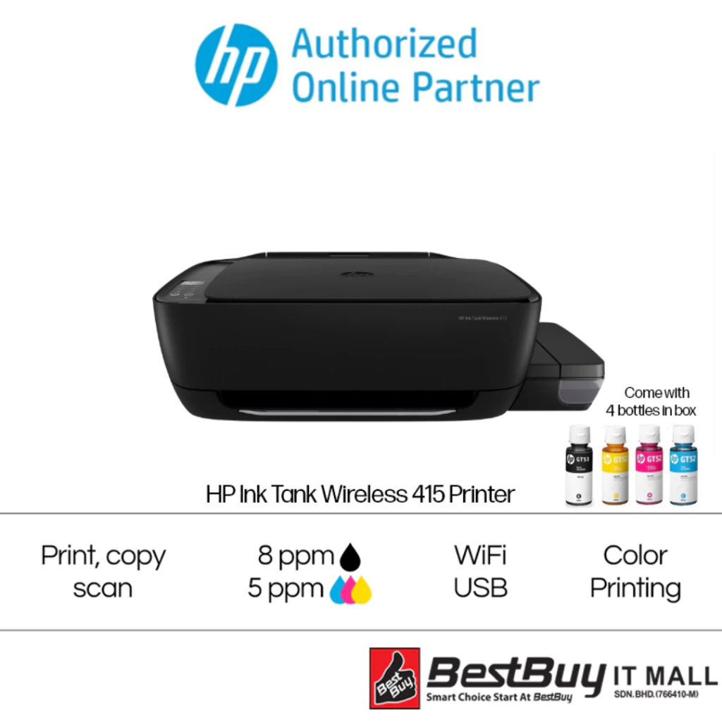 HP 415 Ink Tank Wireless Printer -Print/Copy/Scan/Wireless | Shopee ...