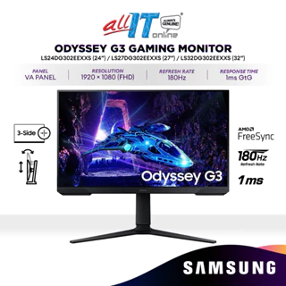 SAMSUNG Odyssey G3 G30D 24" / 27" / 32" FHD 180Hz VA Gaming Monitor | AMD FreeSync | Ergonomic Stand