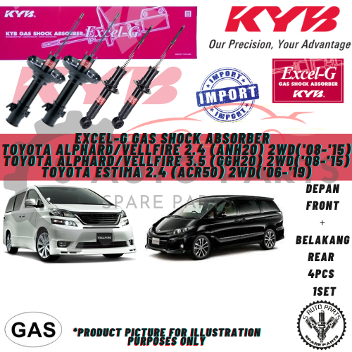 TOYOTA ALPHARD/VELLFIRE (ANH20)/(GGH20)/ESTIMA (ACR50) (FRONT / REAR ...