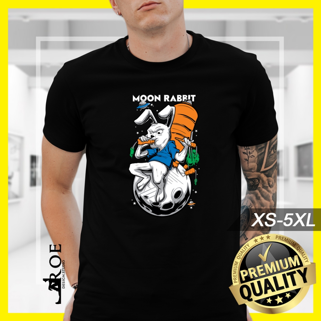 🔥 Baju Tshirt MOON RABBIT Unisex + Plus Size 🔥 | Shopee Malaysia