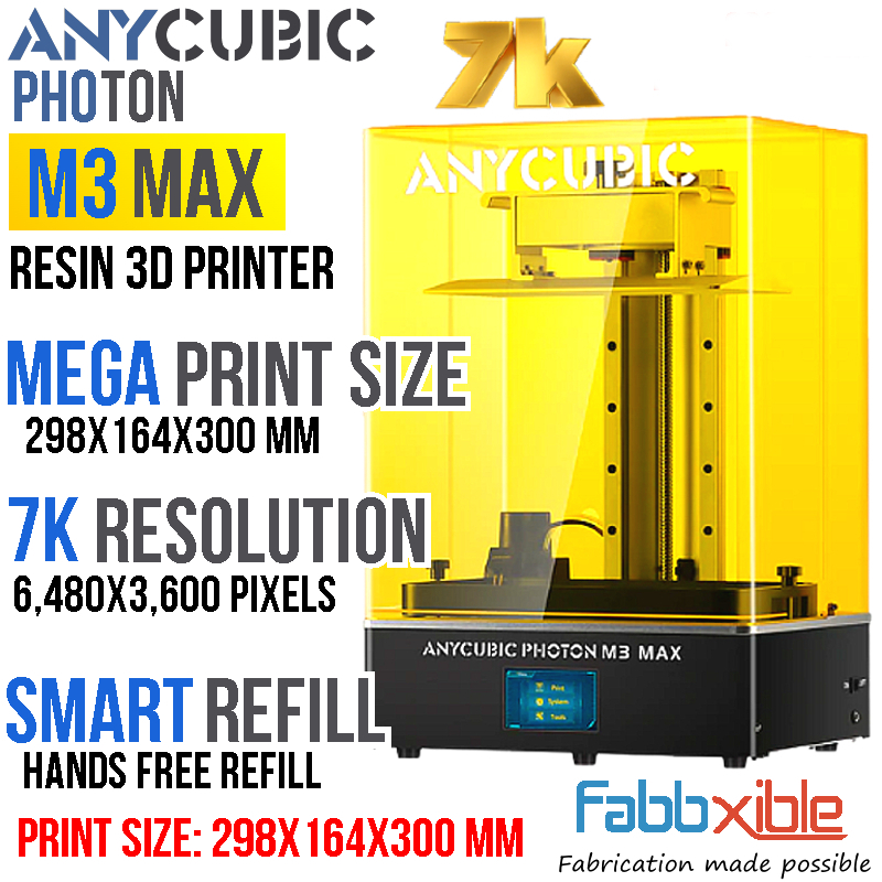 Anycubic Photon M3 Max 7K Mono LCD Resin 3D Printer with Auto Resin ...