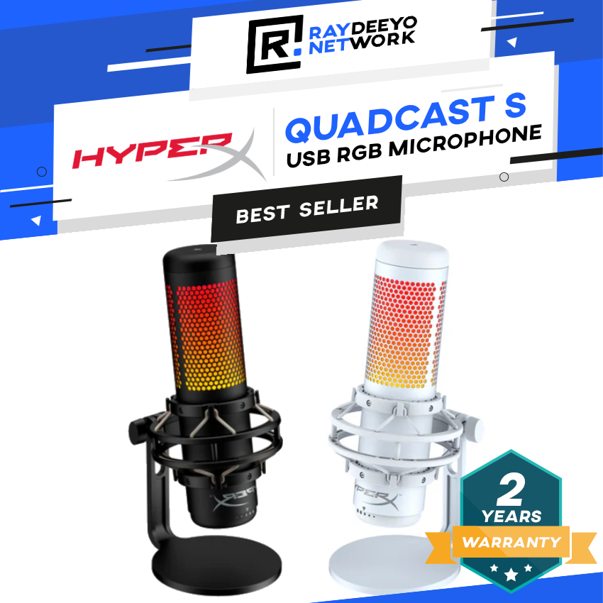 HyperX QuadCast S USB Condenser RGB Lighting Microphone | Shopee Malaysia