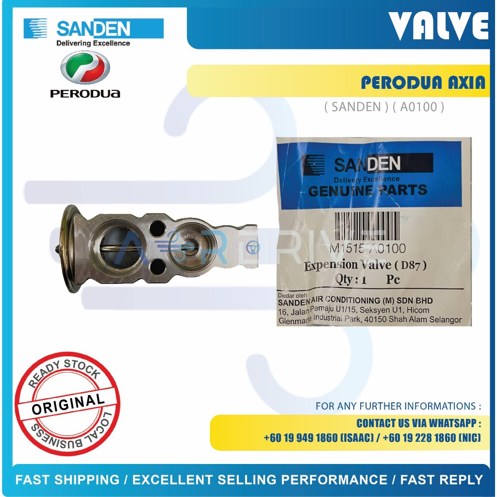 SANDEN ORIGINAL PERODUA AXIA EXPANSION VALVE A0100 | Shopee Malaysia