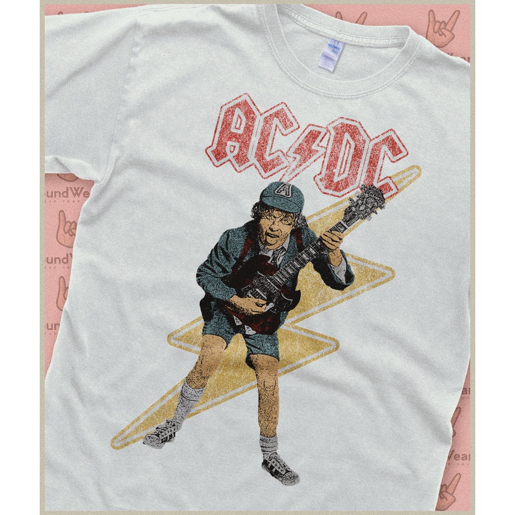 Angus Young Of ACDC Band Tshirt | Shopee Malaysia