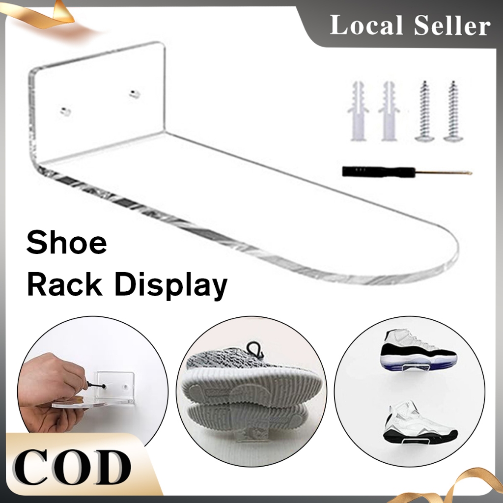 Acrylic Floating Shoe Rack Levitating Acrylic Wall Shoe Shelf For ...