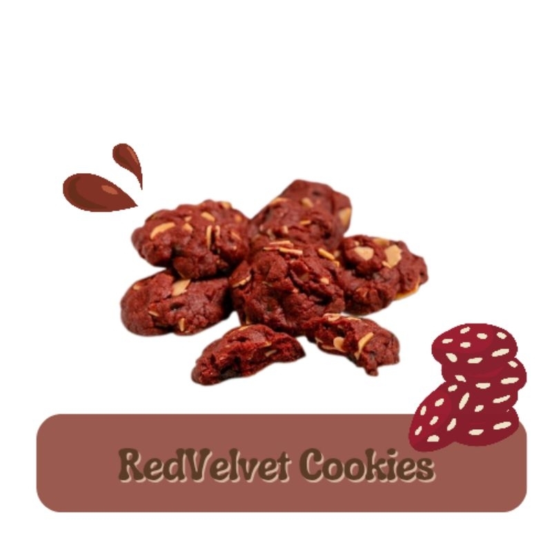 Crunchy RedVelvet Cookies Homemade (Biskut Raya) | Shopee Malaysia