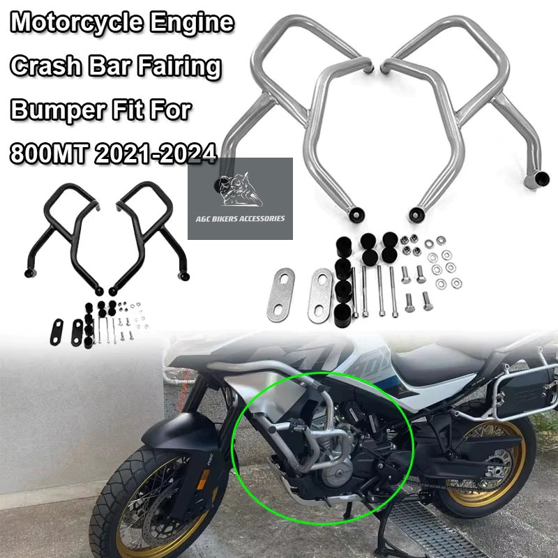EMS Crash Bar Body Engine Guard Protector CFMotor 800MT 21-24 Black ...