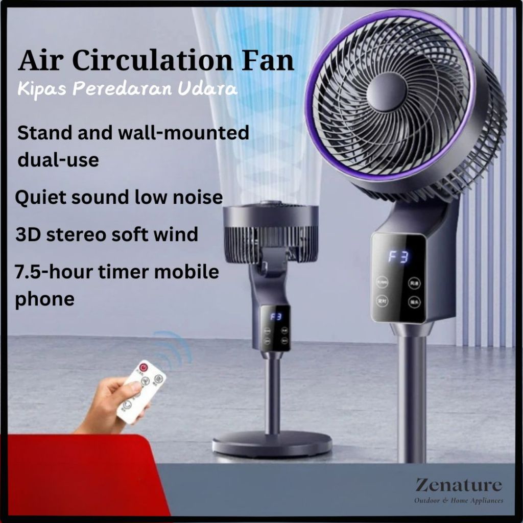 Air Circulation Fan Home Household Electric Fan Floor Silent Convection ...