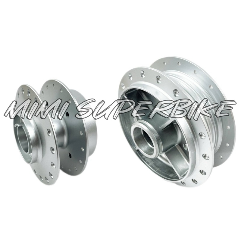 FRONT & REAR HUB SILVER YAMAHA Y110 SS SS2 SRL110 1ST MODEL GANTANG ...