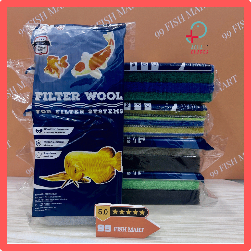 AQUA GUARD FILTER WOOL PREMIUM QUALITY - 30.5CM x 12.5CM x 6CM ( 4 ...