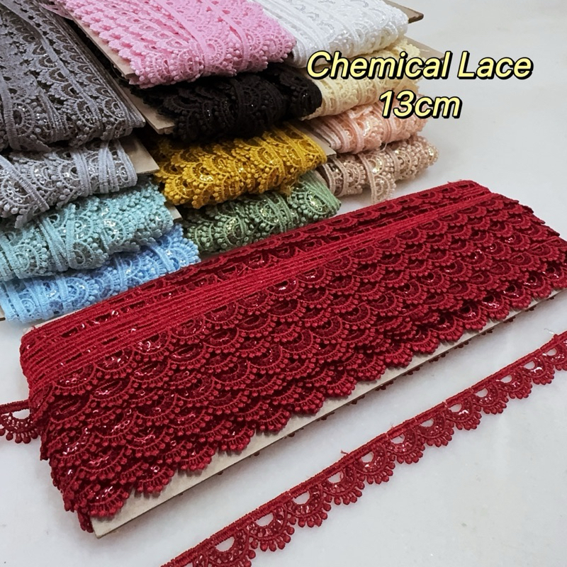 thumbnail image 2 of Vintage Beige Crochet Lace Trim - 2 Inches Wide, Floral Scalloped Edge - Sold By The Yard 2 of 2